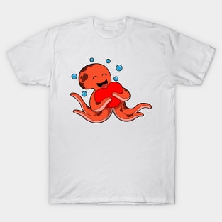 Octopus Love Heart T-Shirt
